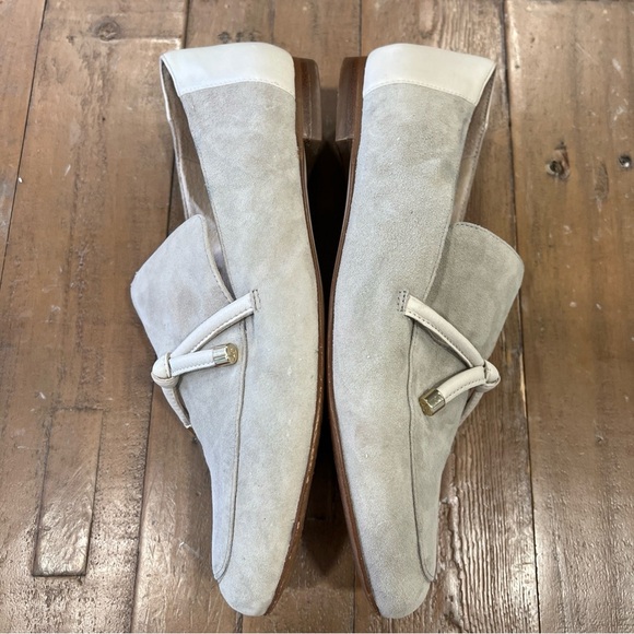 Louise Et Cie Tan Suede Leather Tie Almond Toe Loafer Flats 8 Old Money Preppy - Picture 10 of 13